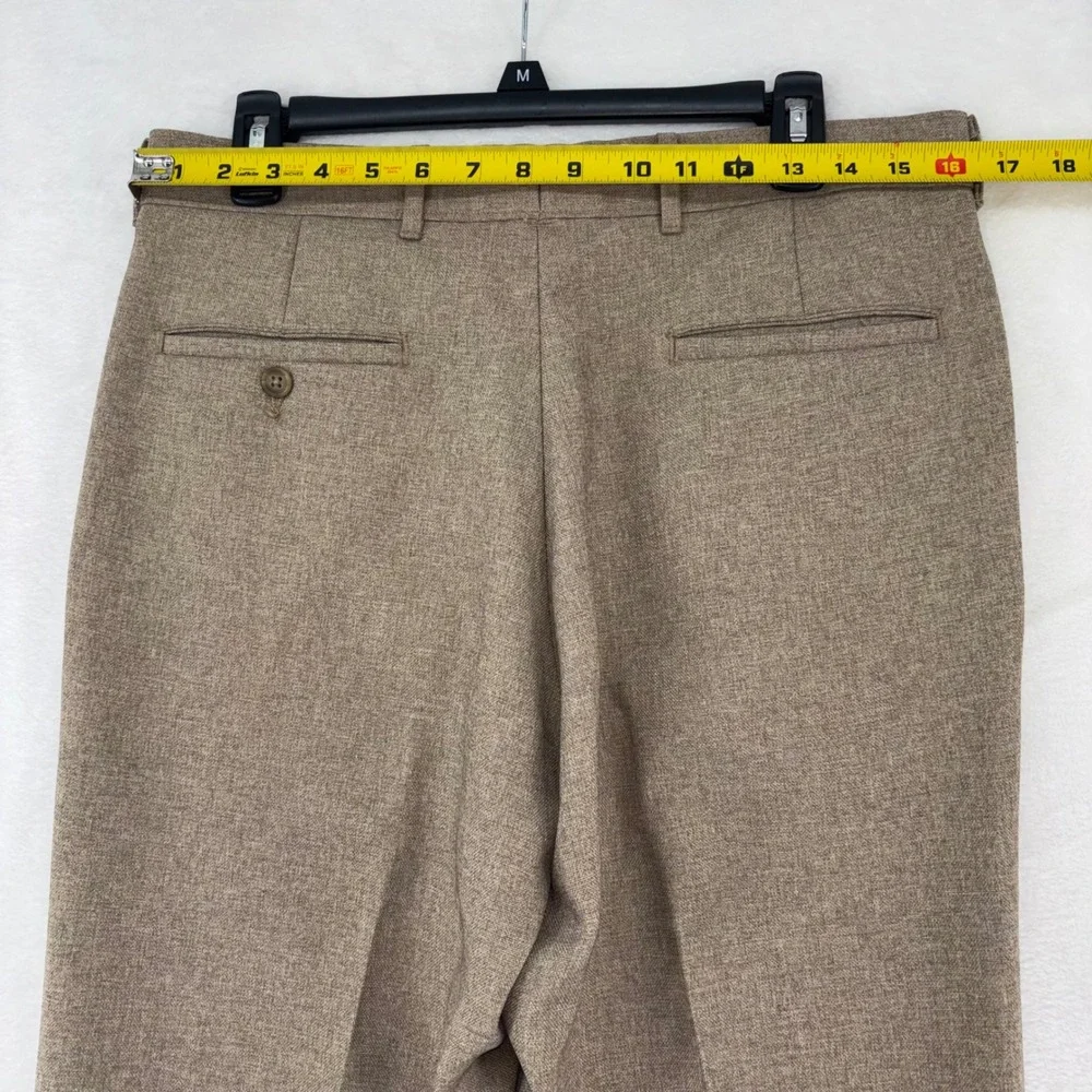 Vintage Levis Action Suit Mens 40L Tan Brown 2 Piece Blazer Trousers 33x32